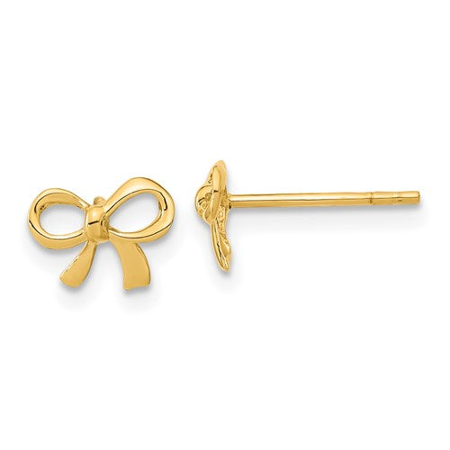 14k-gold-polished-bow-post-earrings-SolomonJeweler-Wichita-KS-CustomJewelry