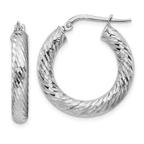 14k-4x22mm-white-gold-diamond-cut-round-hoop-earrings-SolomonJeweler-Wichita-KS-CustomJewelry