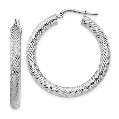 14k-4x35mm-white-gold-diamond-cut-round-hoop-earrings-SolomonJeweler-Wichita-KS-CustomJewelry