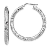 14k-4x40mm-white-gold-diamond-cut-round-hoop-earrings-SolomonJeweler-Wichita-KS-CustomJewelry