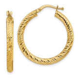 14k-3x27mm-diamond-cut-round-hoop-earrings-SolomonJeweler-Wichita-KS-CustomJewelry