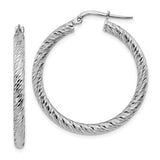 14k-3x32mm-white-gold-diamond-cut-round-hoop-earrings-SolomonJeweler-Wichita-KS-CustomJewelry