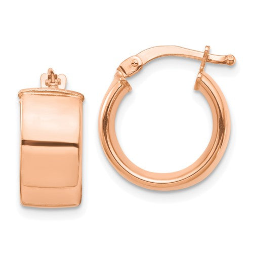 14k-rose-gold-high-polished-7mm-hoop-earrings-SolomonJeweler-Wichita-KS-CustomJewelry