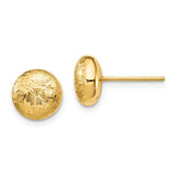 14k-scratch-finish-hollow-post-earrings-SolomonJeweler-Wichita-KS-CustomJewelry