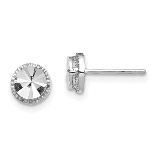 14k-white-gold-diamond-cut-round-post-earrings-SolomonJeweler-Wichita-KS-CustomJewelry