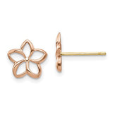 14k-two-tone-rose-yellow-polished-plumeria-cutout-post-earrings-SolomonJeweler-Wichita-KS-CustomJewelry