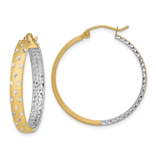 14k-w-white-rhodium-polished-satin-diamond-cut-in-out-hoop-earrings-SolomonJeweler-Wichita-KS-CustomJewelry