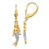 14k-and-white-rhodium-brushed-polished-mermaid-earrings-SolomonJeweler-Wichita-KS-CustomJewelry