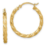 14k-twisted-satin-diamond-cut-hoop-earrings-SolomonJeweler-Wichita-KS-CustomJewelry