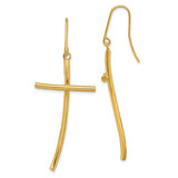 14k-polished-cross-dangle-earrings-SolomonJeweler-Wichita-KS-CustomJewelry