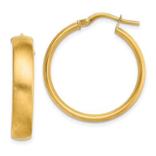 14k-medium-x5mm-satin-hoop-earrings-SolomonJeweler-Wichita-KS-CustomJewelry