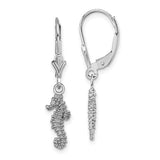 14k-white-gold-3-d-seahorse-leverback-earrings-SolomonJeweler-Wichita-KS-CustomJewelry