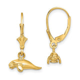 14k-3-d-polished-mini-manatee-leverback-earrings-SolomonJeweler-Wichita-KS-CustomJewelry