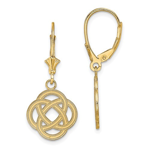 14k-small-celtic-eternity-knot-circle-leverback-earrings-SolomonJeweler-Wichita-KS-CustomJewelry
