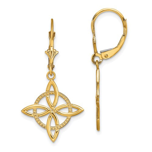 14k-small-celtic-eternity-knot-leverback-earrings-SolomonJeweler-Wichita-KS-CustomJewelry