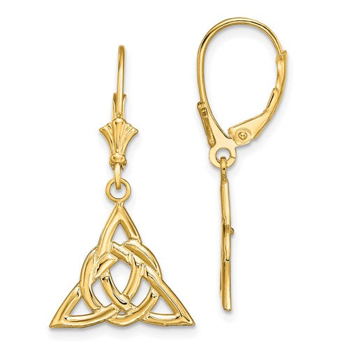 14k-small-celtic-trinity-knot-leverback-earrings-SolomonJeweler-Wichita-KS-CustomJewelry