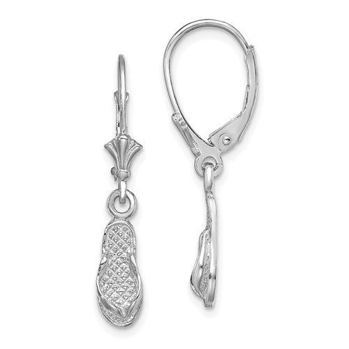14k-white-gold-flip-flop-leverback-earrings-SolomonJeweler-Wichita-KS-CustomJewelry