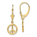 14k-3-d-peace-symbol-leverback-earrings-SolomonJeweler-Wichita-KS-CustomJewelry