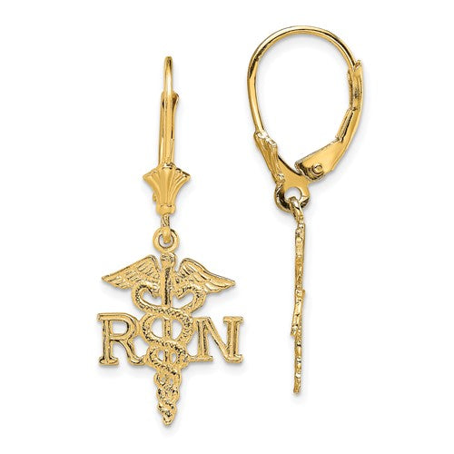 14k-rn-caduceus-leverback-earrings-SolomonJeweler-Wichita-KS-CustomJewelry