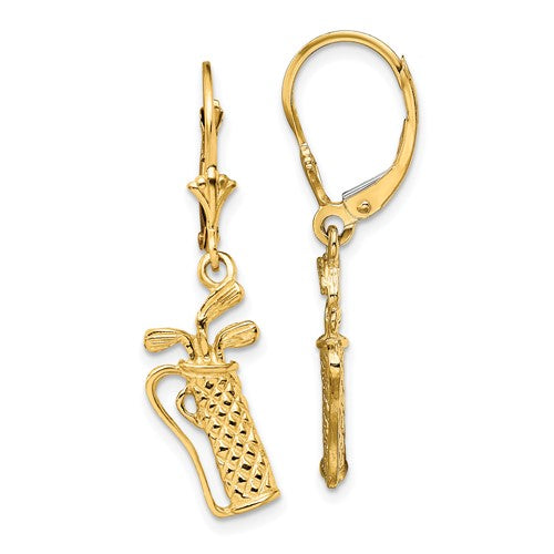 14k-textured-golf-bag-leverback-earrings-SolomonJeweler-Wichita-KS-CustomJewelry