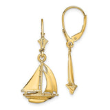 14k-3d-polished-sailboat-leverback-earrings-SolomonJeweler-Wichita-KS-CustomJewelry
