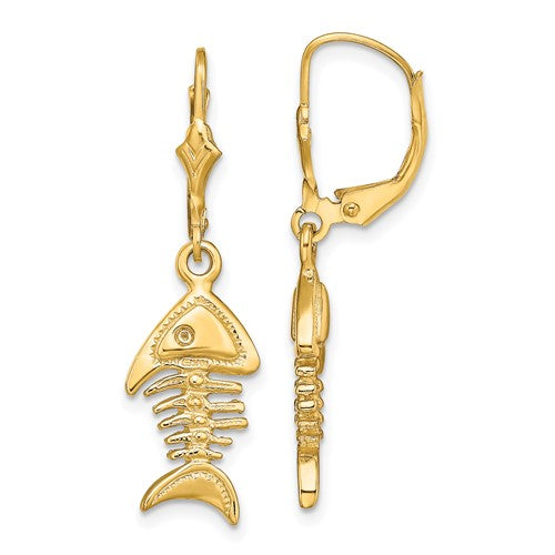 14k-3-d-fishbone-leverback-earrings-SolomonJeweler-Wichita-KS-CustomJewelry