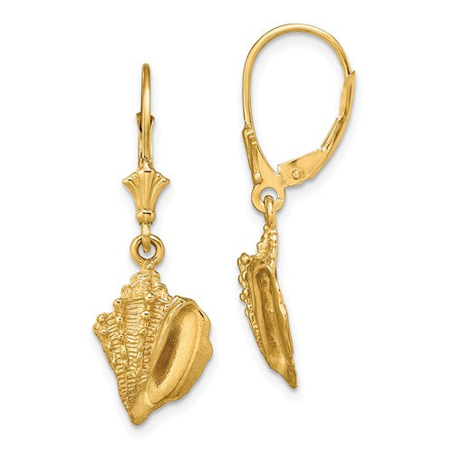 14k-conch-shell-leverback-earrings-SolomonJeweler-Wichita-KS-CustomJewelry