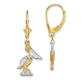 14k-and-rhodium-3-d-pelican-standing-w-leverback-earrings-SolomonJeweler-Wichita-KS-CustomJewelry