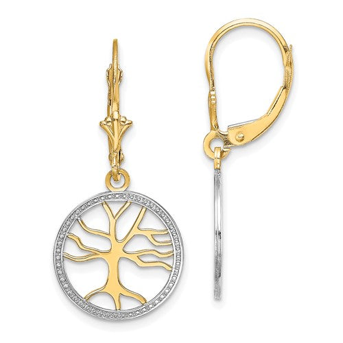14k-tree-of-life-w-rh-round-frame-leverback-earrings-SolomonJeweler-Wichita-KS-CustomJewelry