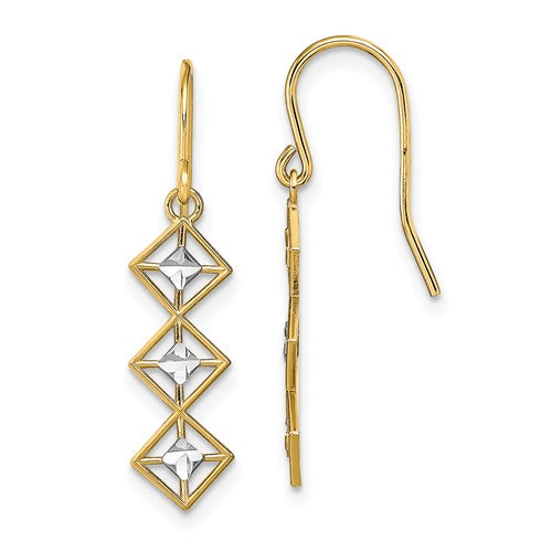 14k-w-rhodium-fancy-diamond-cut-dangle-wire-earrings-SolomonJeweler-Wichita-KS-CustomJewelry
