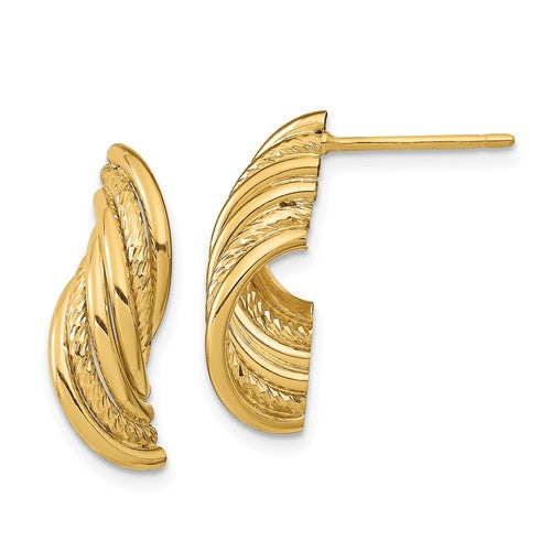 14k-fancy-polished-diamond-cut-twisted-post-dangle-earrings-SolomonJeweler-Wichita-KS-CustomJewelry
