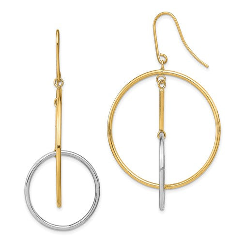14k-two-tone-double-circle-bar-dangle-earrings-SolomonJeweler-Wichita-KS-CustomJewelry