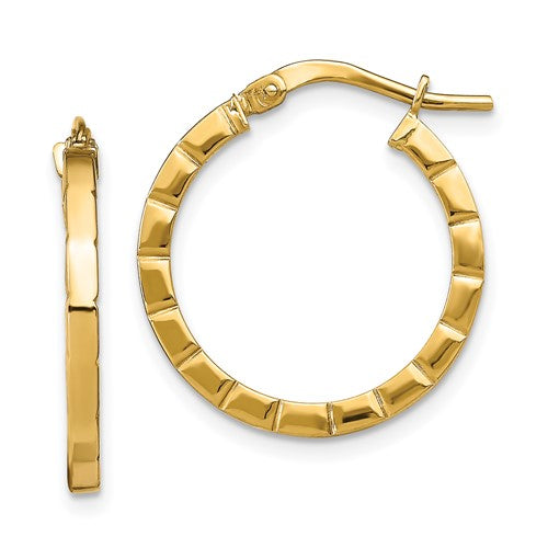 14k-small-striped-edge-hoop-earrings-SolomonJeweler-Wichita-KS-CustomJewelry