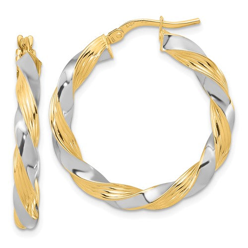 14k-w-white-rhodium-polished-twisted-hoop-earrings-SolomonJeweler-Wichita-KS-CustomJewelry