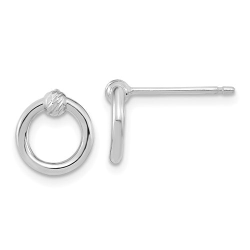 14k-white-gold-polished-d-c-circle-post-earrings-SolomonJeweler-Wichita-KS-CustomJewelry