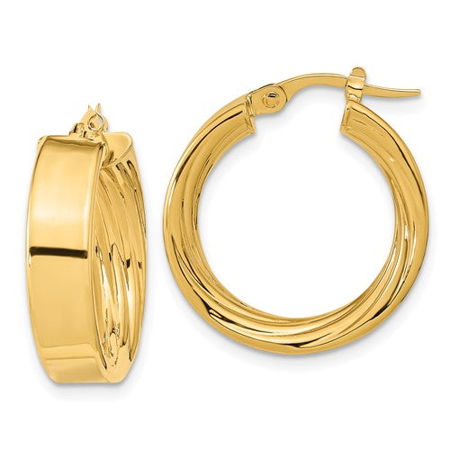 14k-polished-and-textured-inside-hoop-earrings-SolomonJeweler-Wichita-KS-CustomJewelry