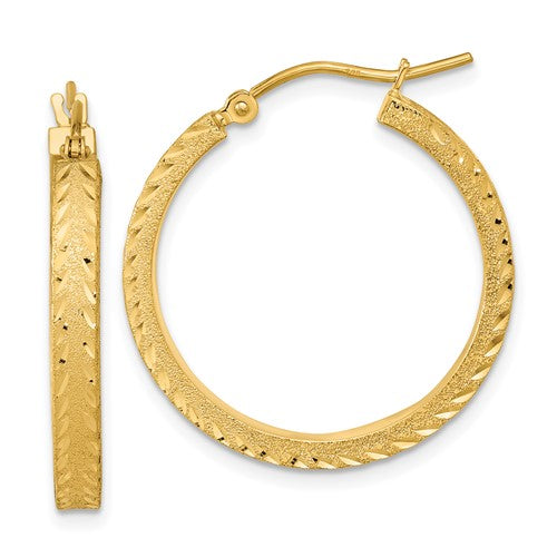 14k-polished-satin-diamond-cut-fancy-hoop-earrings-SolomonJeweler-Wichita-KS-CustomJewelry