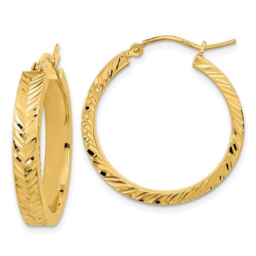 14k-polished-diamond-cut-hoop-earrings-SolomonJeweler-Wichita-KS-CustomJewelry