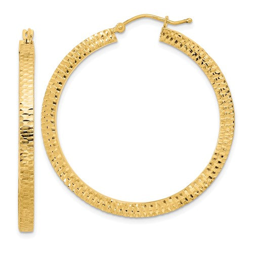 14k-polished-hammered-hoop-earrings-SolomonJeweler-Wichita-KS-CustomJewelry