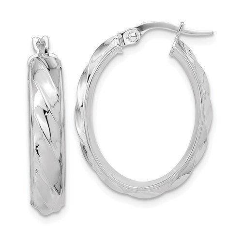 14k-white-gold-polished-and-twisted-oval-hoop-earrings-SolomonJeweler-Wichita-KS-CustomJewelry