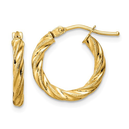 14k-polished-textured-twisted-hoop-earrings-SolomonJeweler-Wichita-KS-CustomJewelry