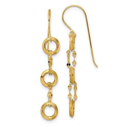 14k-three-circle-dangle-earrings-SolomonJeweler-Wichita-KS-CustomJewelry
