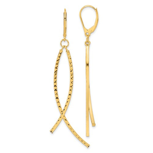 14k-polished-diamond-cut-fancy-dangle-leverback-earrings-SolomonJeweler-Wichita-KS-CustomJewelry