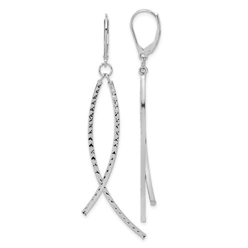 14k-white-gold-polished-diamond-cut-fancy-dangle-leverback-earrings-SolomonJeweler-Wichita-KS-CustomJewelry