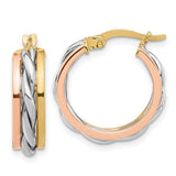 14k-tri-color-polished-hoop-earrings-SolomonJeweler-Wichita-KS-CustomJewelry