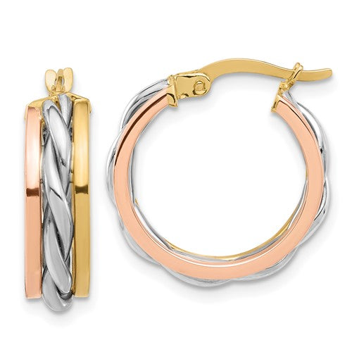 14k-tri-color-polished-hoop-earrings-SolomonJeweler-Wichita-KS-CustomJewelry