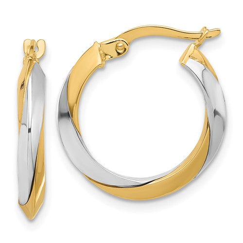 14k-two-tone-polished-twist-hoop-earrings-SolomonJeweler-Wichita-KS-CustomJewelry