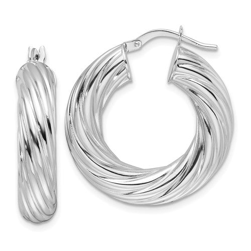 14k-white-gold-polished-6mm-twisted-hollow-round-hoop-earrings-SolomonJeweler-Wichita-KS-CustomJewelry