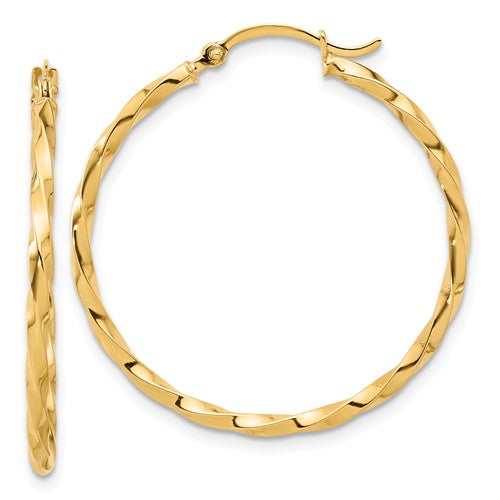 14k-polished-and-twisted-1-8mm-hoop-earrings-SolomonJeweler-Wichita-KS-CustomJewelry