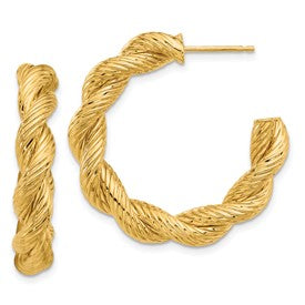 14k-polished-and-textured-twisted-post-hoop-earrings-SolomonJeweler-Wichita-KS-CustomJewelry